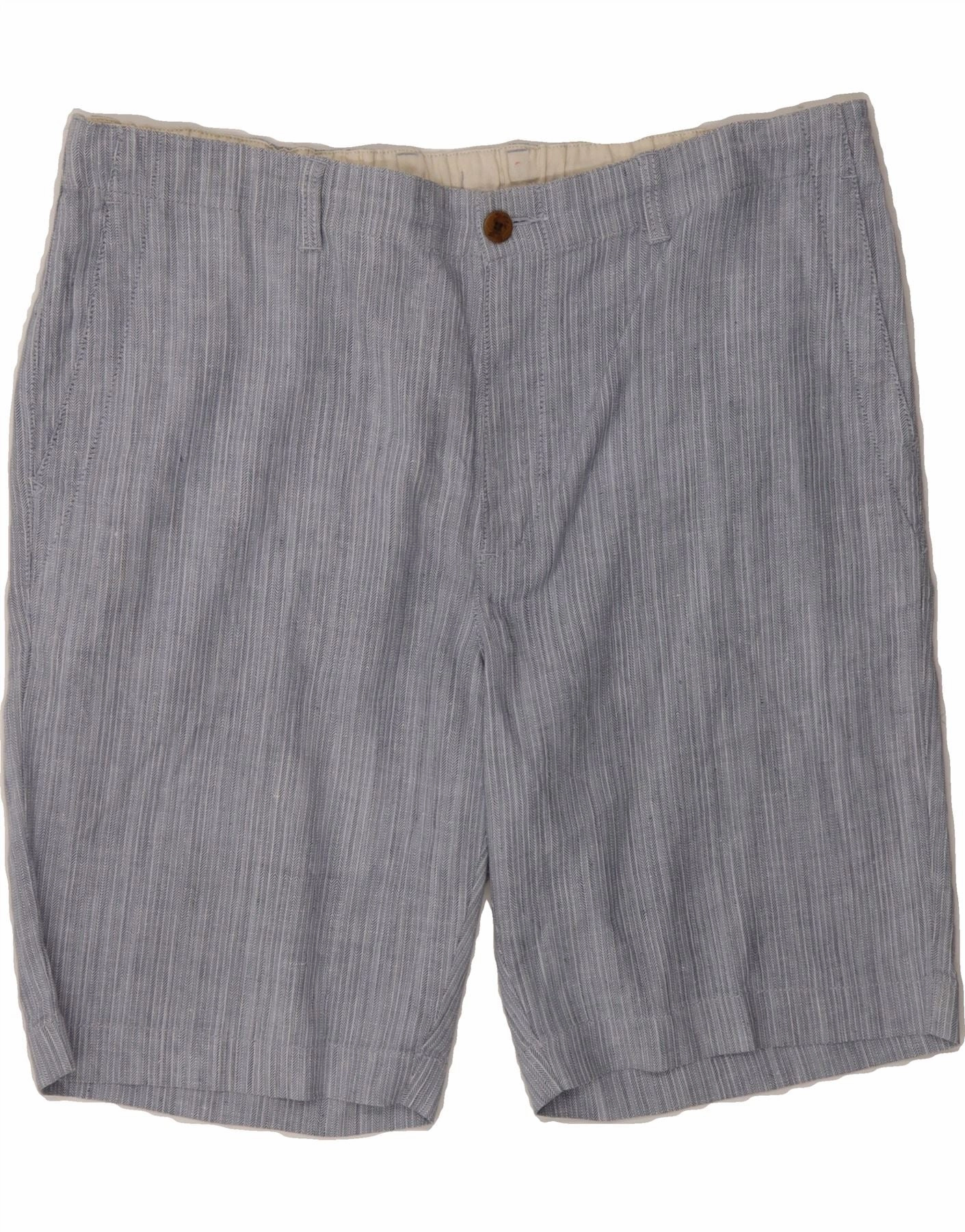Ergonomic Panel Design TOMMY BAHAMA Mens Chino Shorts XL W38  Blue Herringbone Linen