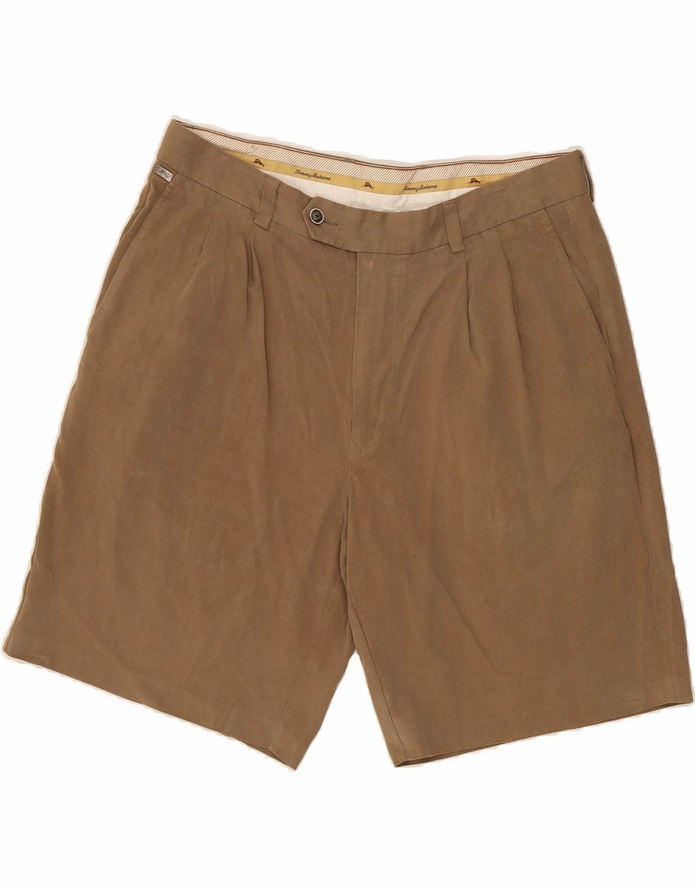 TOMMY BAHAMA Mens Pegged Chino Shorts W34 Large Beige Silk OdorControlTech