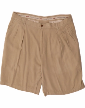 TOMMY BAHAMA Mens Pegged Chino Shorts W40 XL Beige Silk Everyday Style