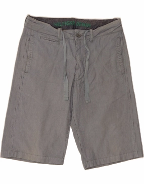 Adjustable drawstring Easy Match TOMMY HILFIGER Mens Casual Shorts W31 Medium Grey Pinstripe Cotton