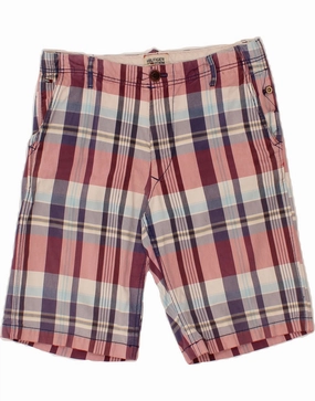 TOMMY HILFIGER Mens Chino Shorts W29 Small  Pink Check camping clothes