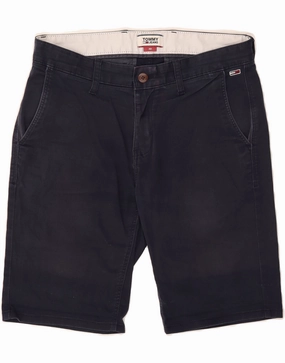 TOMMY HILFIGER Mens Chino Shorts W30 Medium Navy Blue Cotton Free Fit
