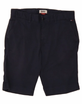 TOMMY HILFIGER Mens Chino Shorts W30 Medium Navy Blue tumble dry button fly