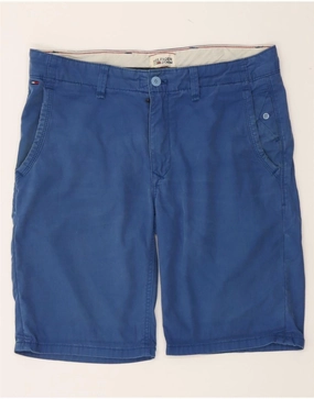 City Shorts Flexible shape TOMMY HILFIGER Mens Chino Shorts W31 Medium Blue Cotton