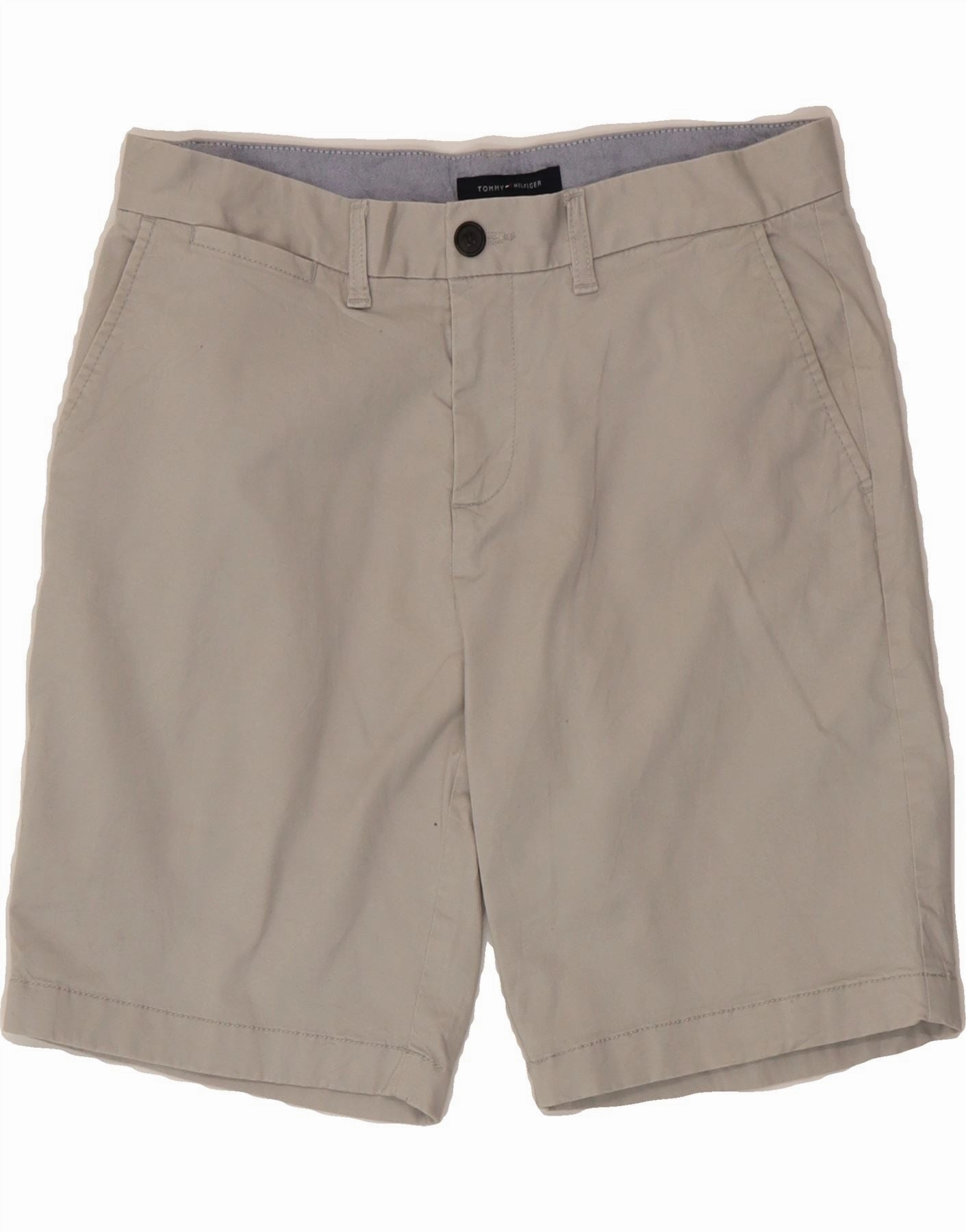 TOMMY HILFIGER Mens Chino Shorts W31 Medium  Grey Cotton media industry Active Flex Fit