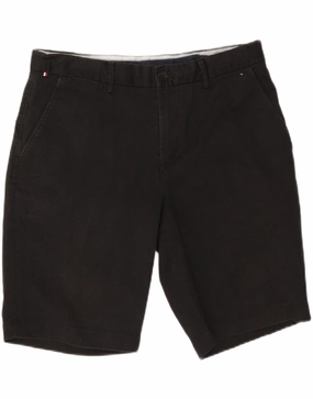 TOMMY HILFIGER Mens Chino Shorts W33 Medium  Black Cotton Father's Day gift