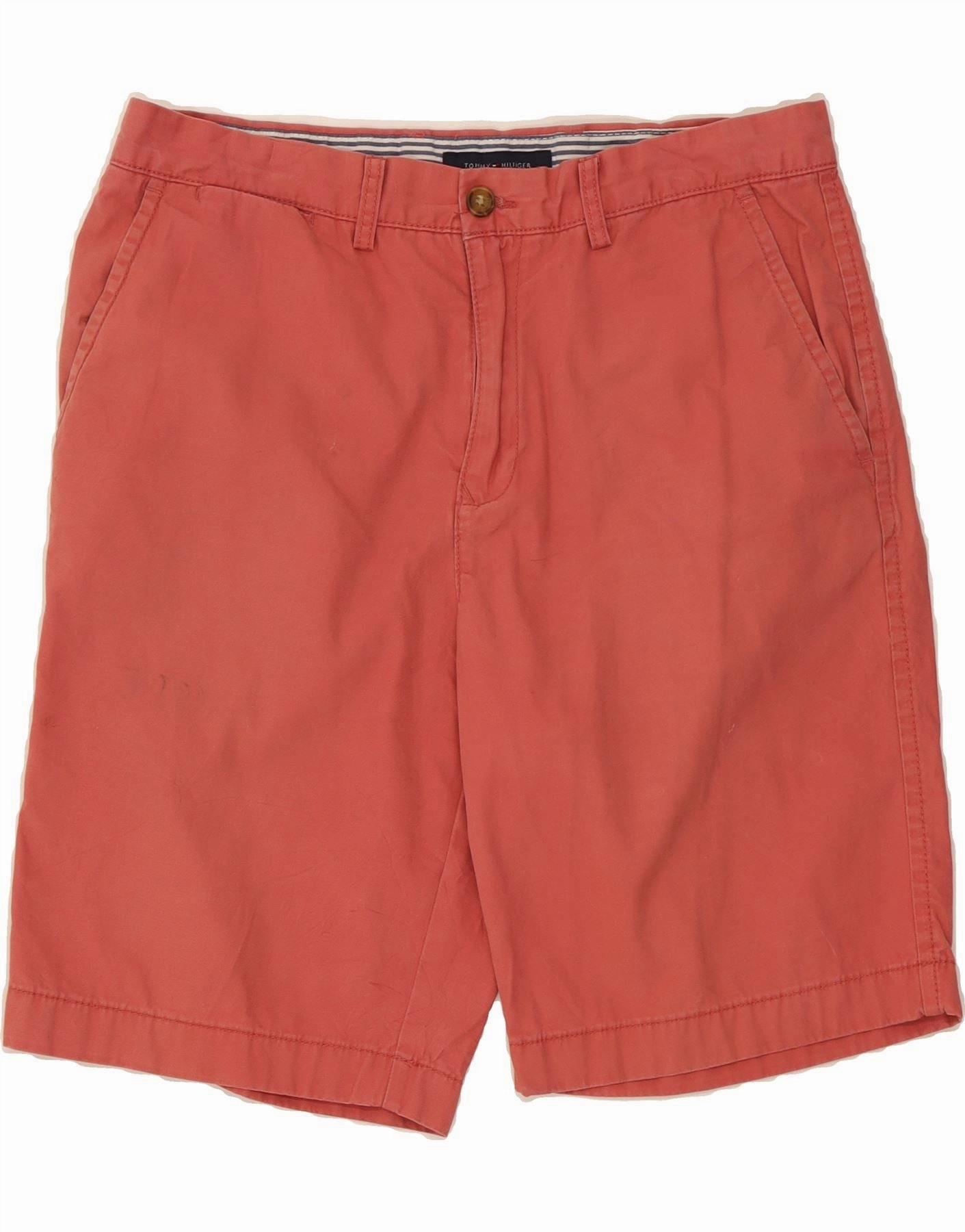 Hand washable Stylish Look TOMMY HILFIGER Mens Chino Shorts W34 Large Red Cotton