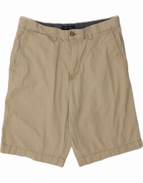 Flexible stretch Metallic accents TOMMY HILFIGER Mens Chino Shorts W36 Large Beige Cotton
