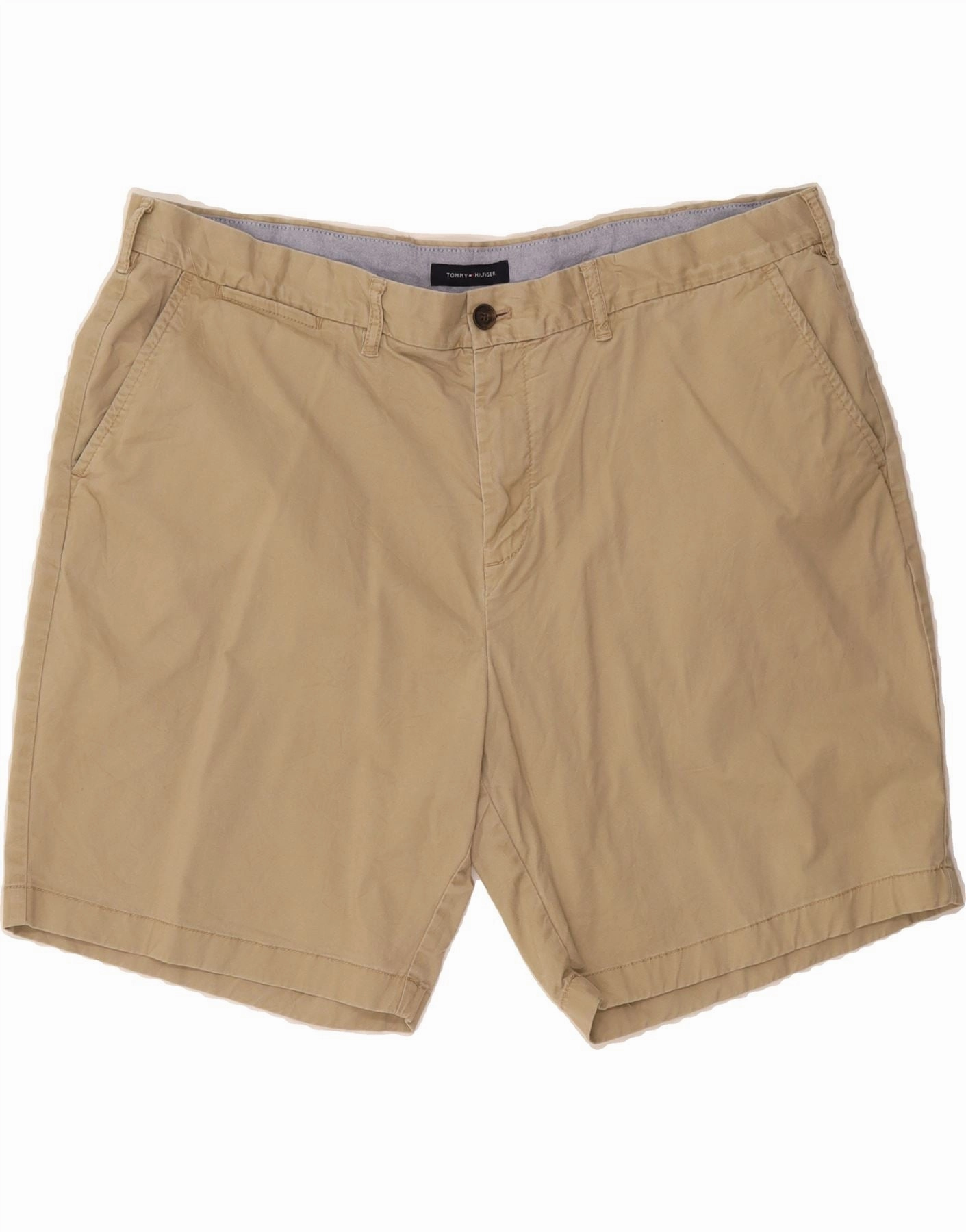 TOMMY HILFIGER Mens Chino Shorts W42 2XL Beige Cotton Functional Design