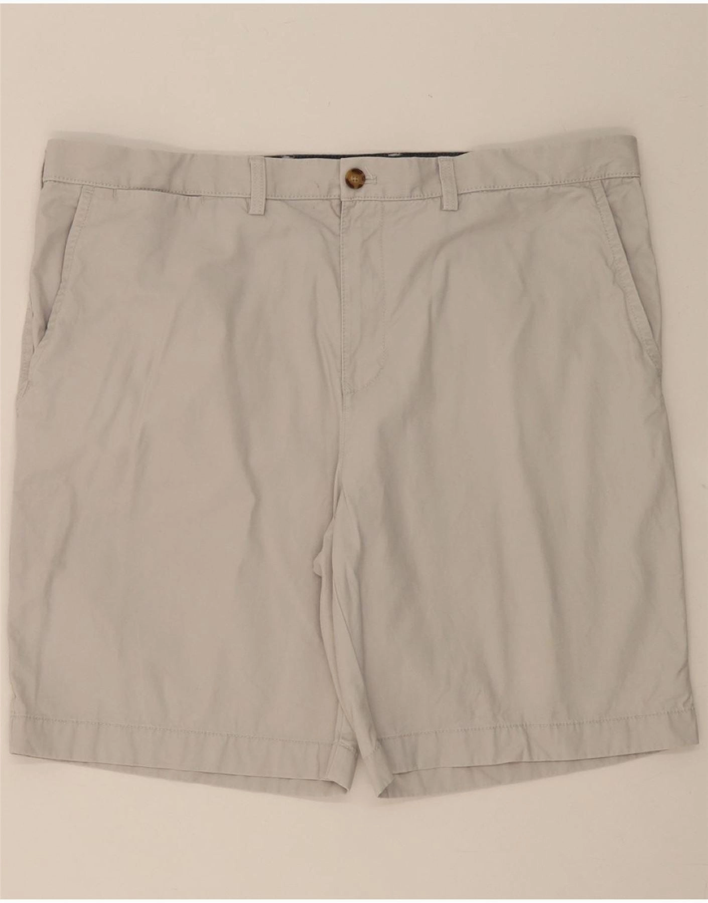 TOMMY HILFIGER Mens Chino Shorts W42 2XL Grey Cotton Functional Waist