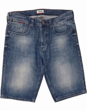 Cozy Style All Day Movement Fit TOMMY HILFIGER Mens Denim Shorts W33 Medium Blue Cotton
