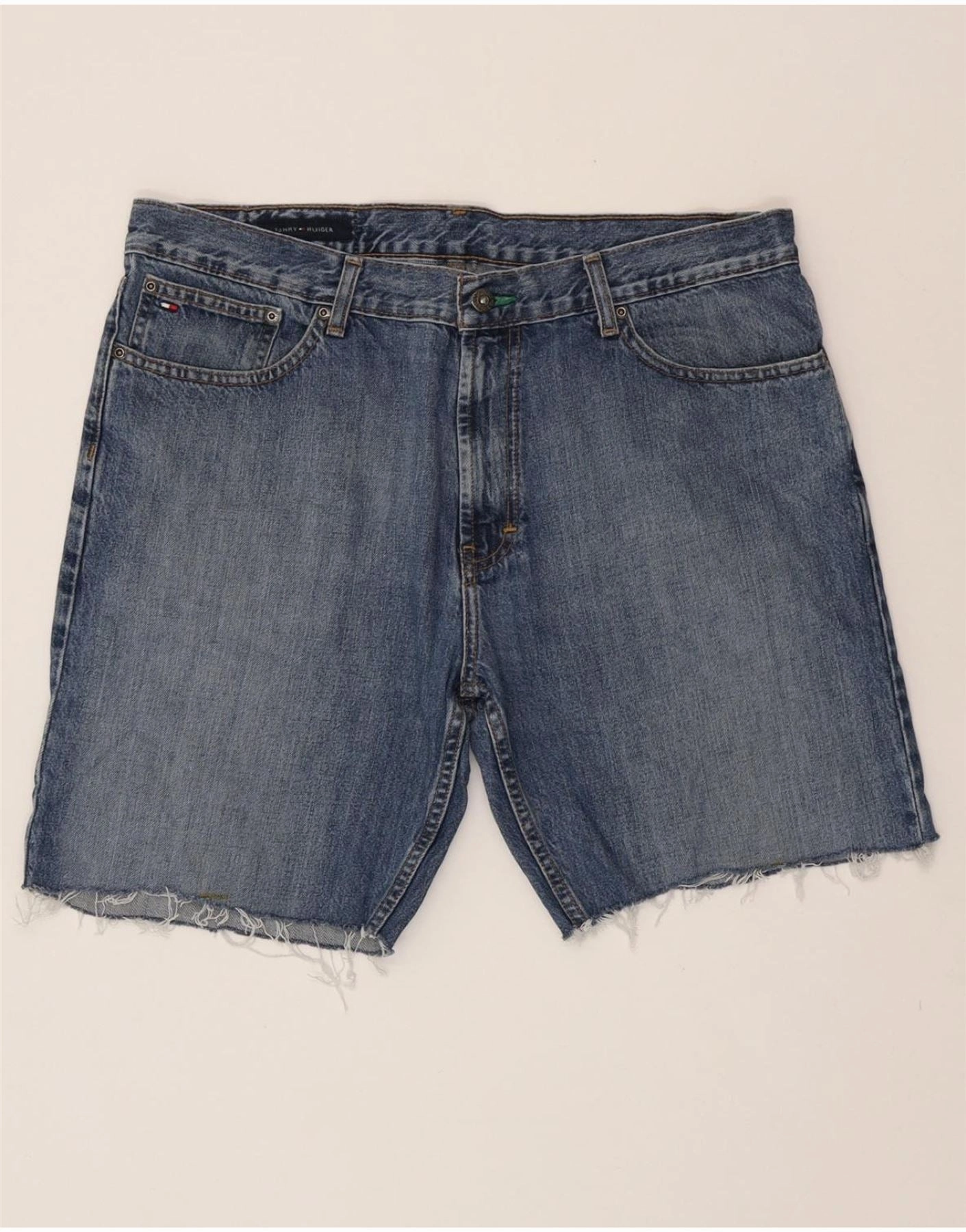 Active Motion TOMMY HILFIGER Mens Denim Shorts W36 Large Blue