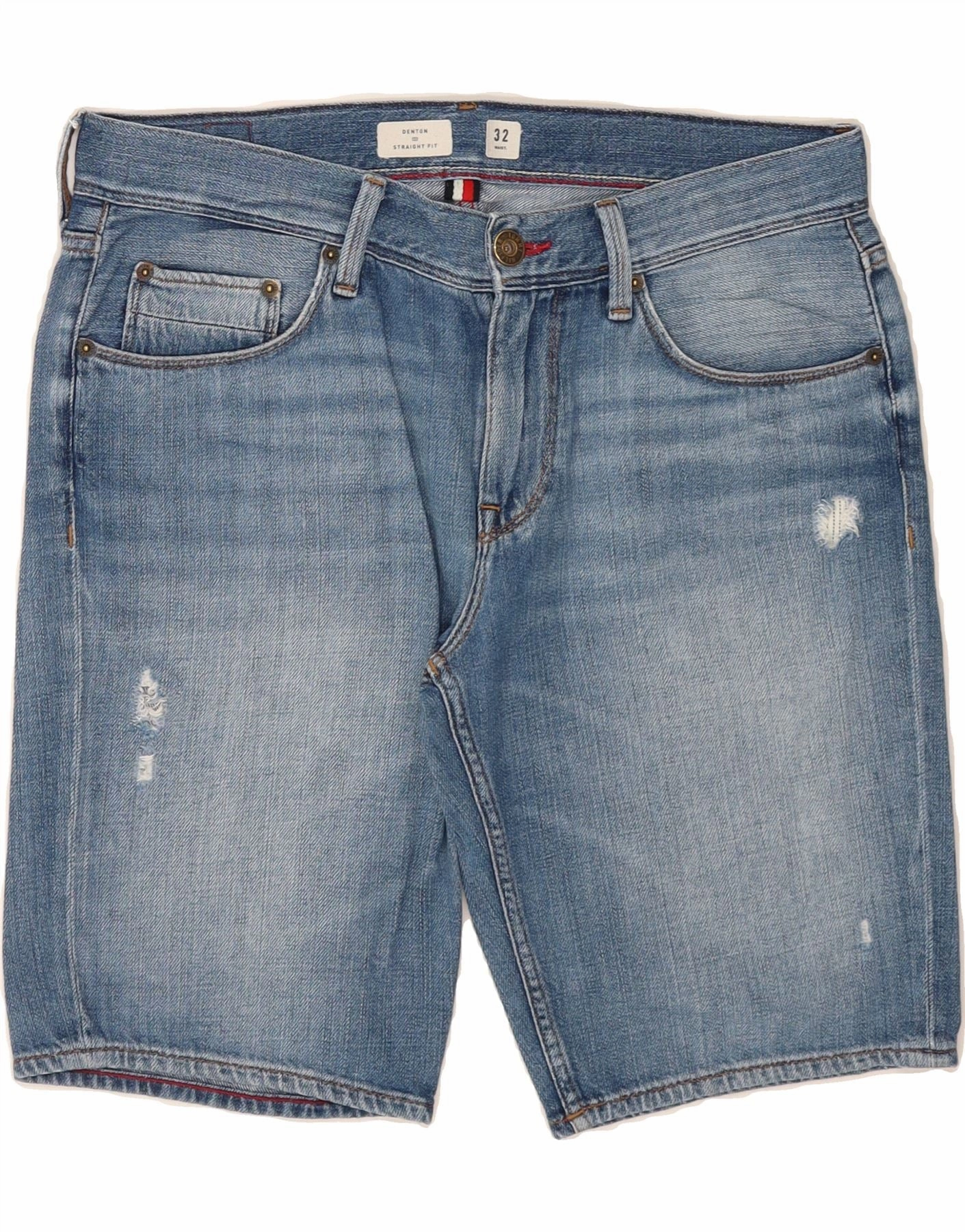 Sporty Fit Sport Style Fit TOMMY HILFIGER Mens Denton Denim Shorts W32 Medium  Blue
