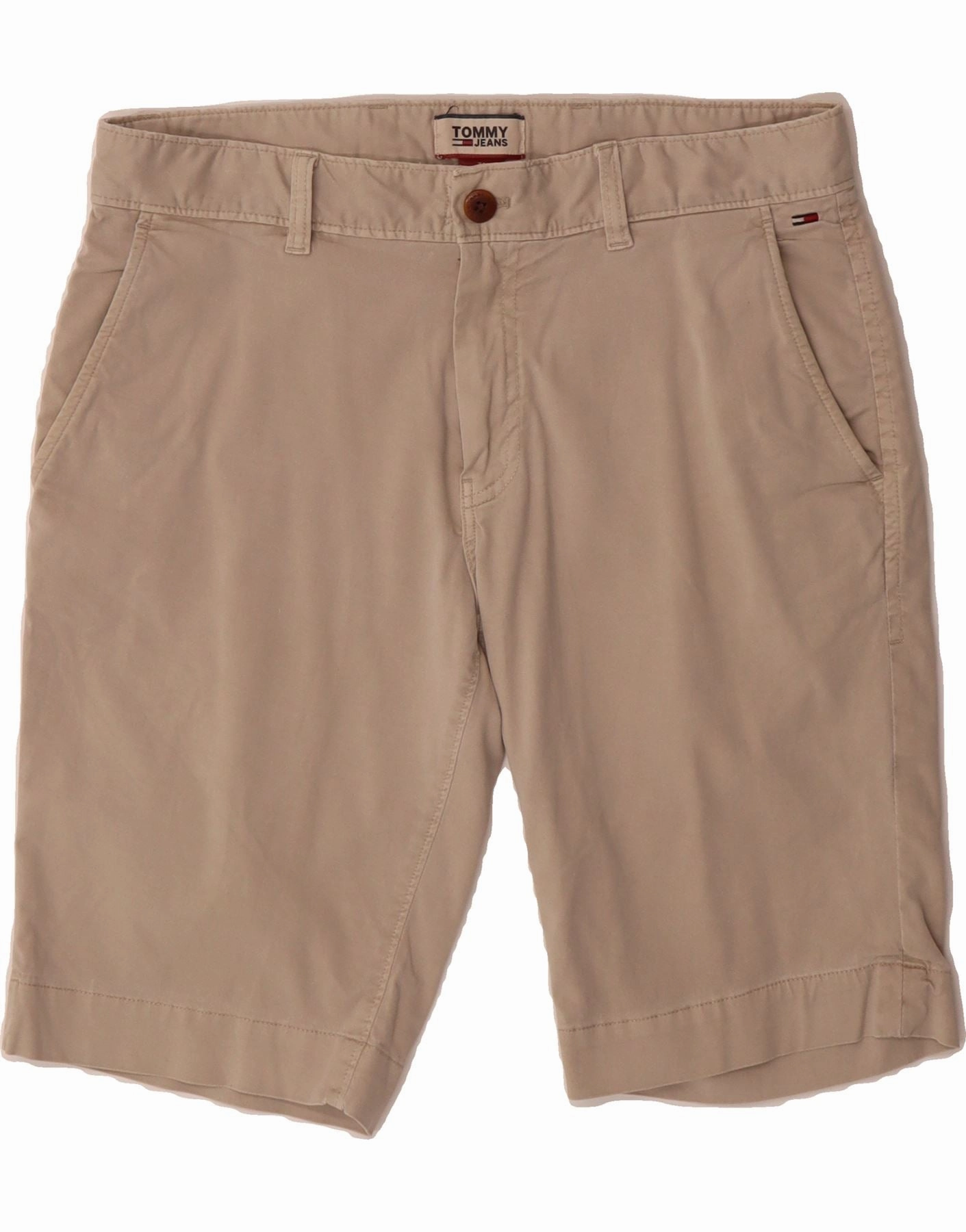 Crisp Texture UV resistant TOMMY JEANS Mens Chino Shorts W31 Medium Beige Cotton