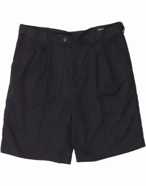 IZOD Mens Chino Shorts W38 XL Navy Blue Polyester semi - formal event