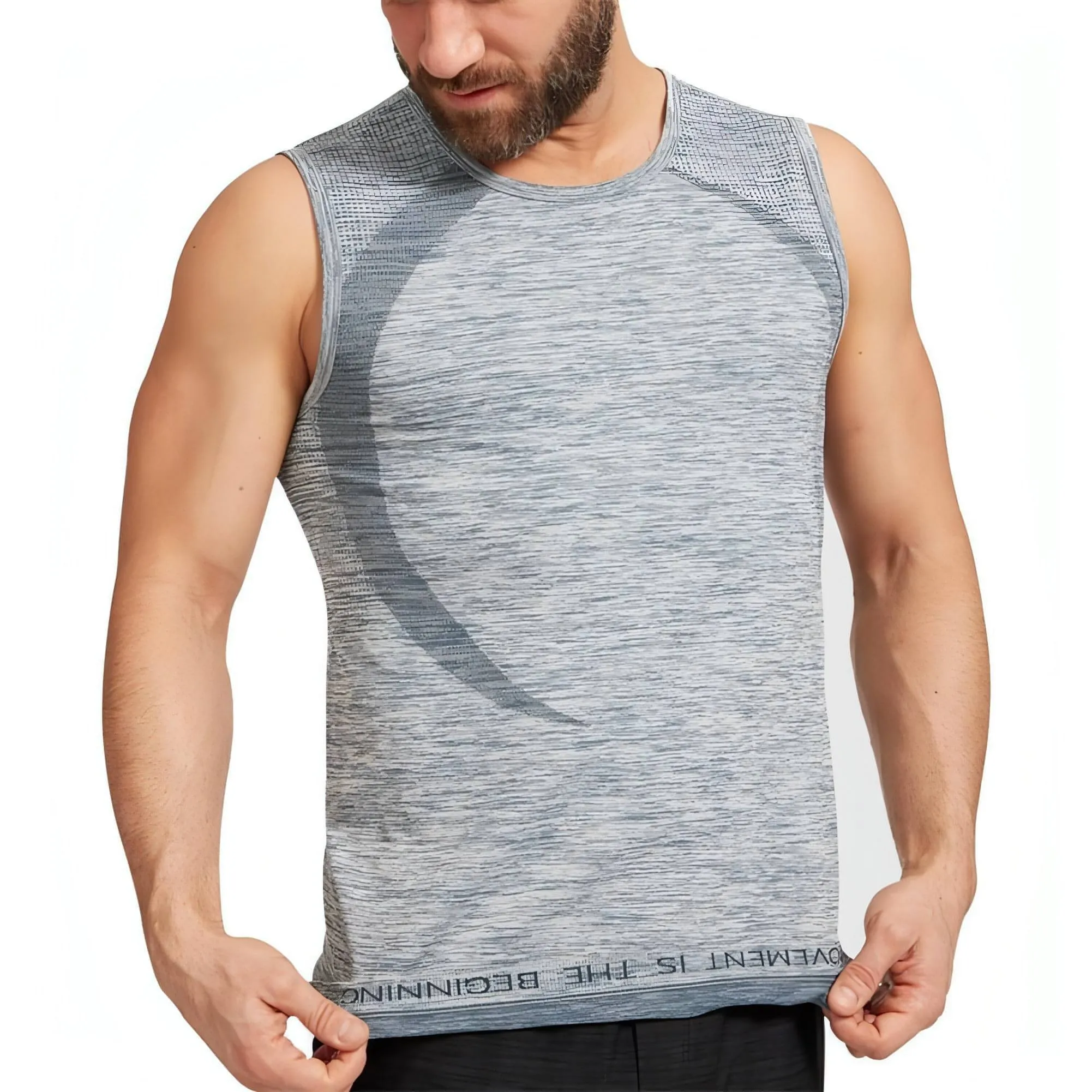 Daily Fit Comfort Focused Design Ohmme Chandra Mens Yoga Vest - Blue