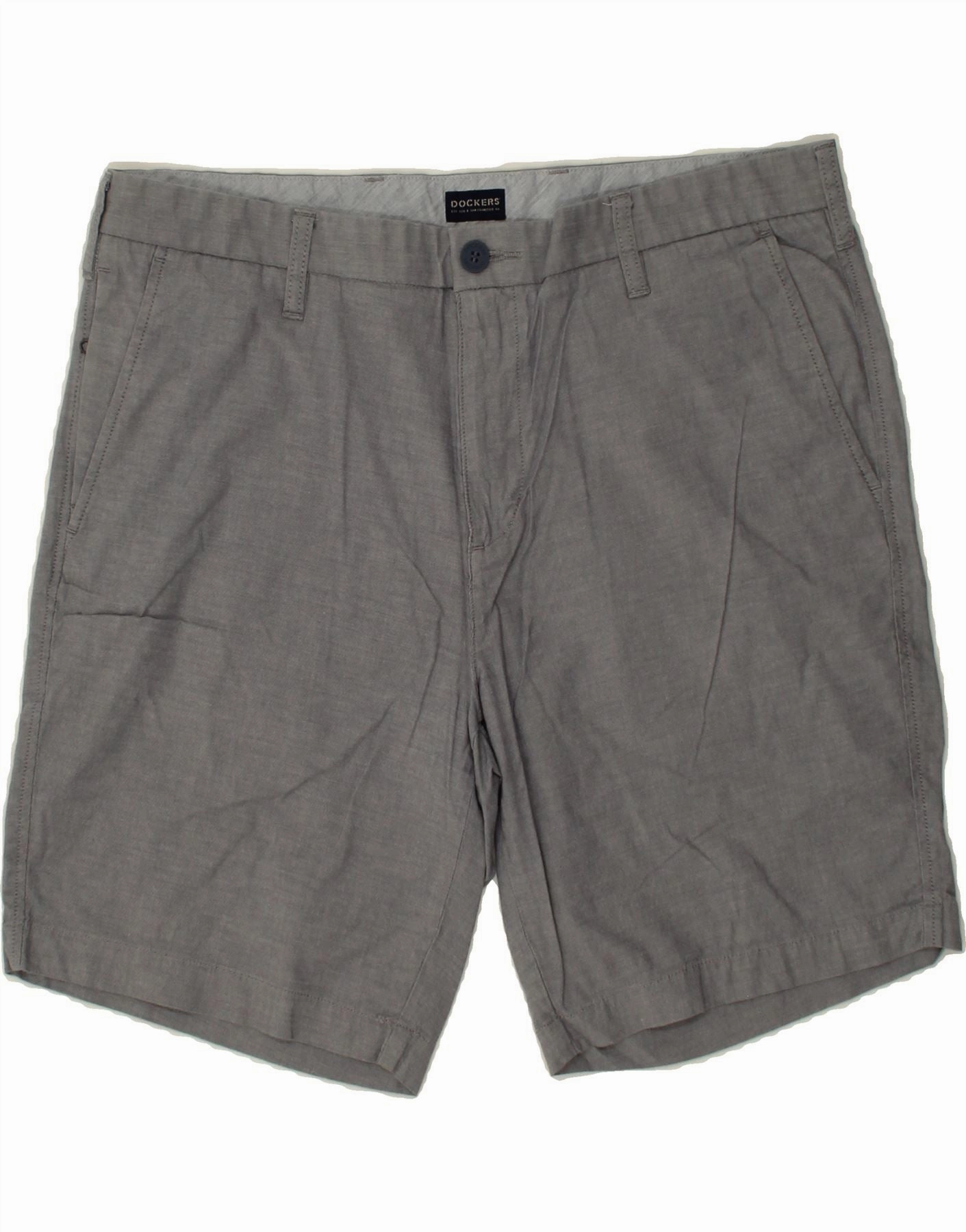DOCKERS Mens Chino Shorts W36 Large Grey Cotton Camping Gear