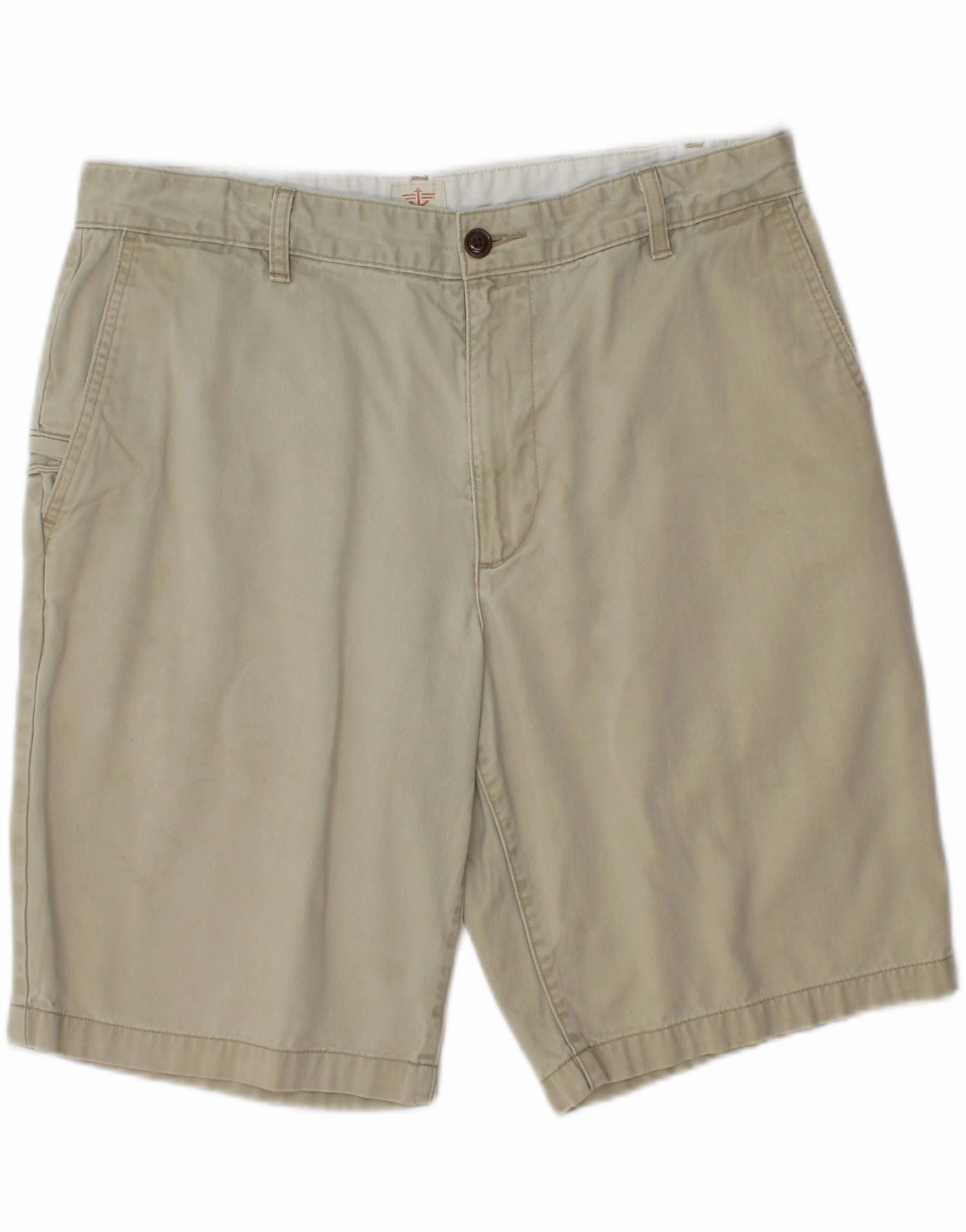 Balanced Design DOCKERS Mens Chino Shorts W34 Large Beige Cotton