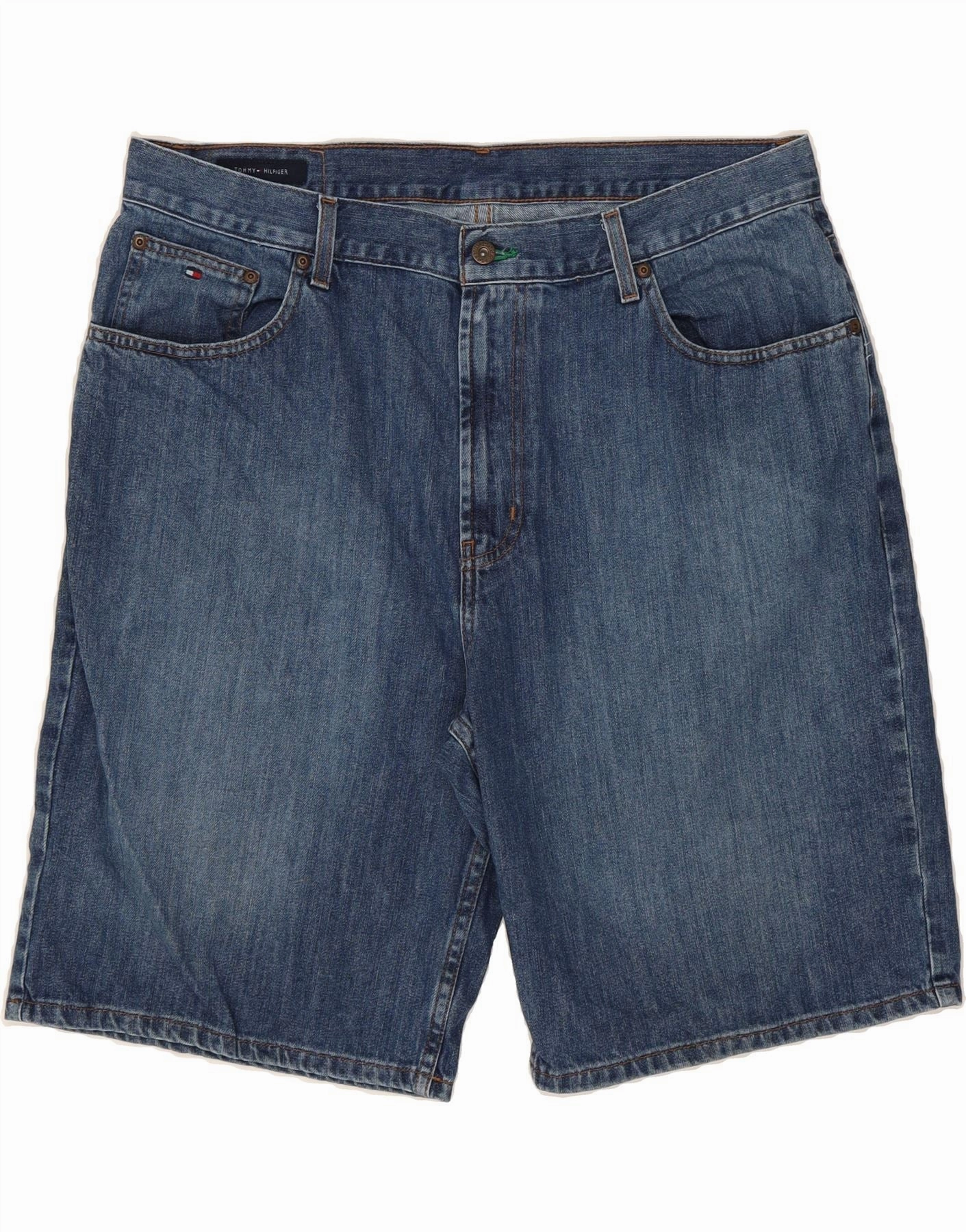 Secure Closure System TOMMY HILFIGER Mens Denim Shorts W38  XL Blue Cotton