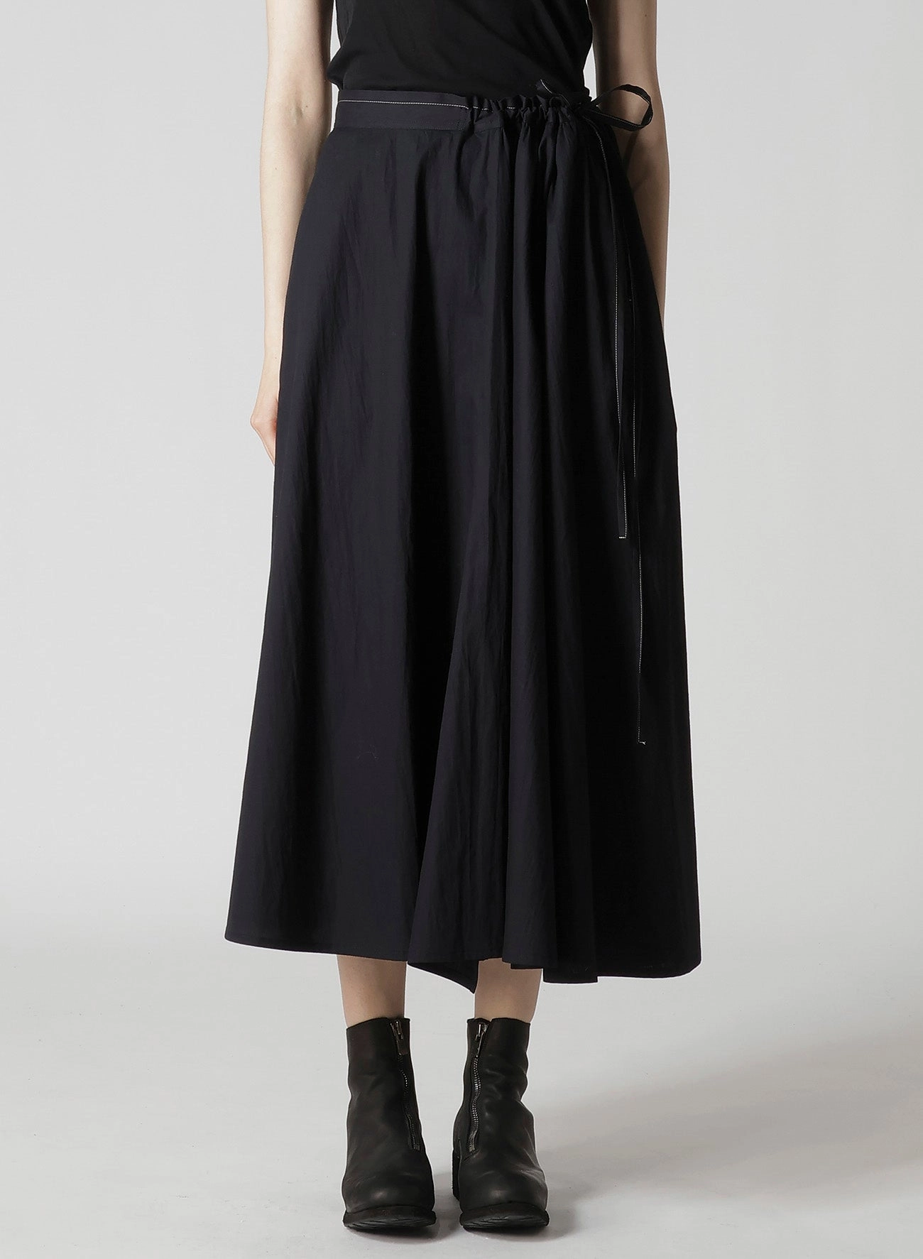 COTTON BROAD L GATHERED FLARE SKIRT Customizable length