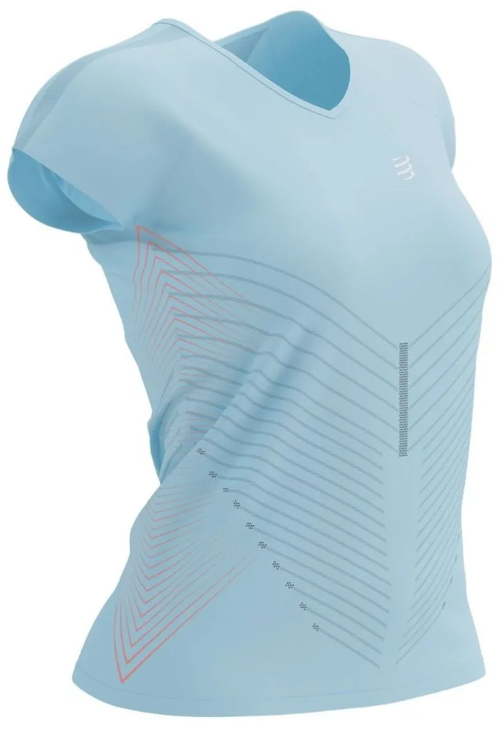 Compressport Performance Short Sleeve Womens Running Top - Blue Comfortable and Chic