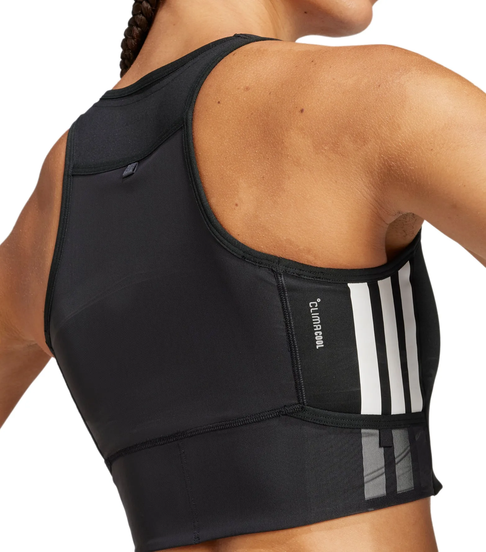 adidas Adizero Gel Pocket Womens Running Crop Top - Black Versatile Top Layered Style