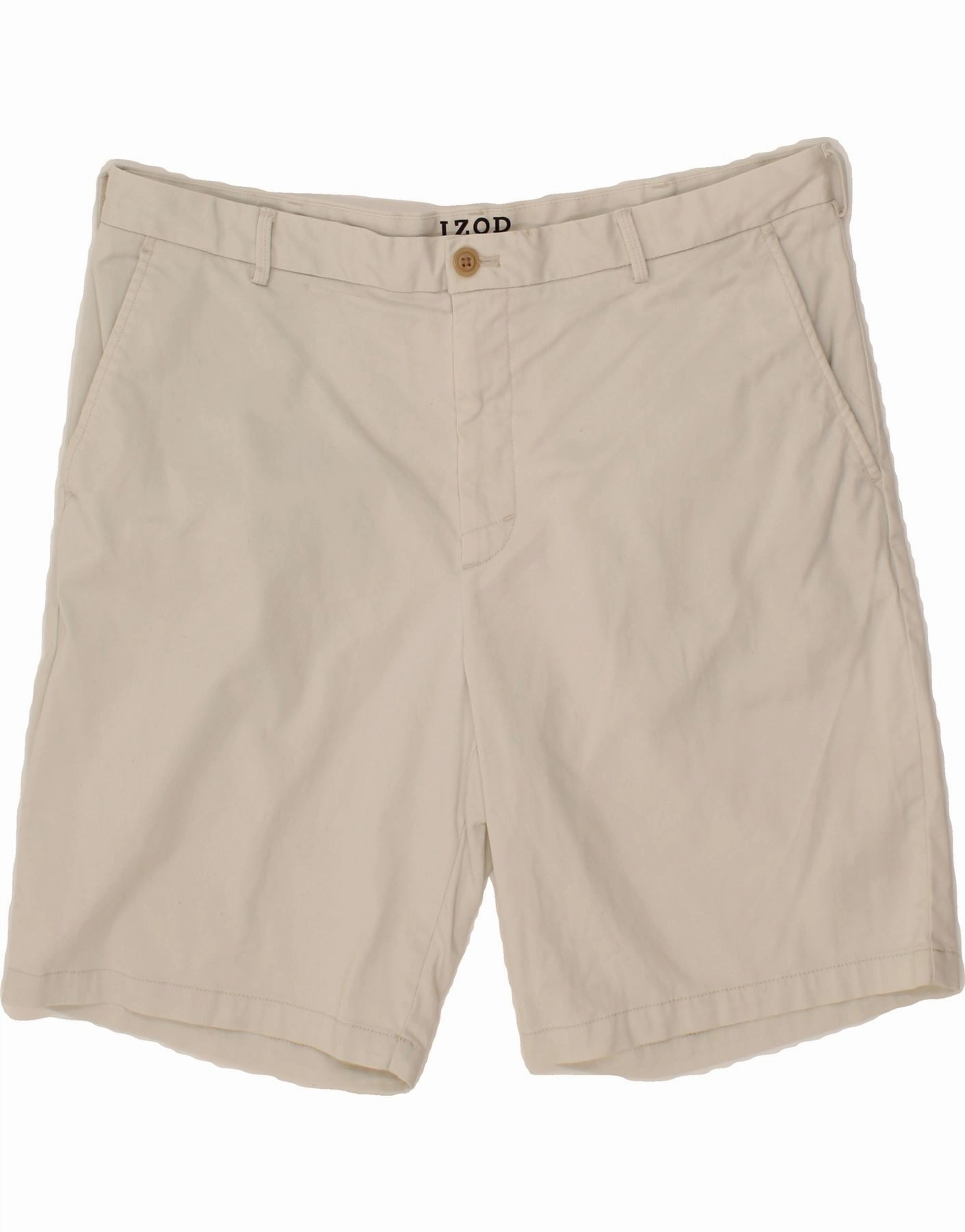 IZOD Mens Chino Shorts W38 XL  White Cotton kids