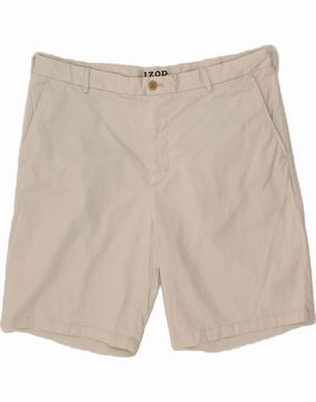 IZOD Mens Chino Shorts W38 XL  White Cotton kids