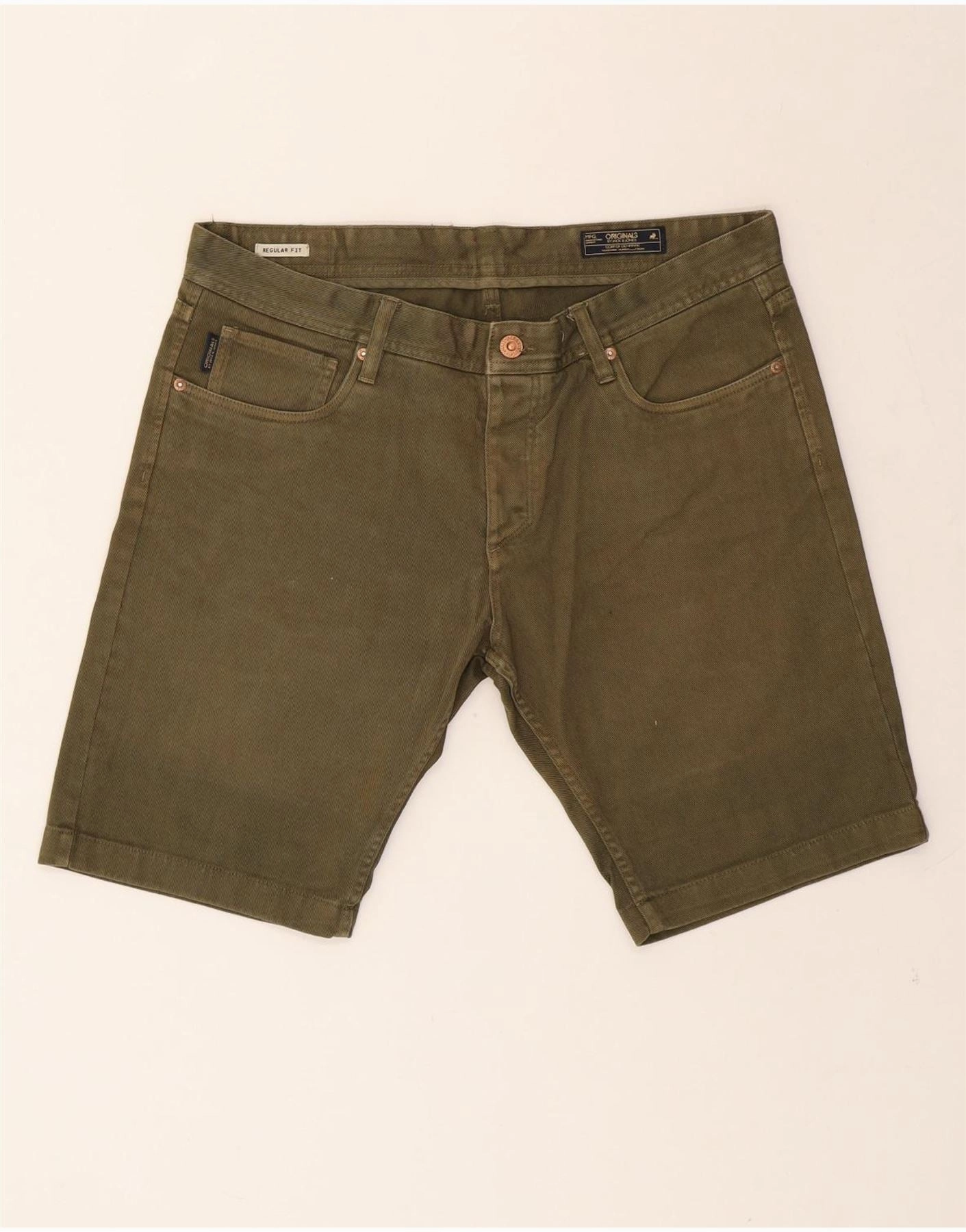 Cooling Fabric Stay Fresh JACK & JONES Mens Regular Fit Denim Shorts XL W38  Khaki Cotton