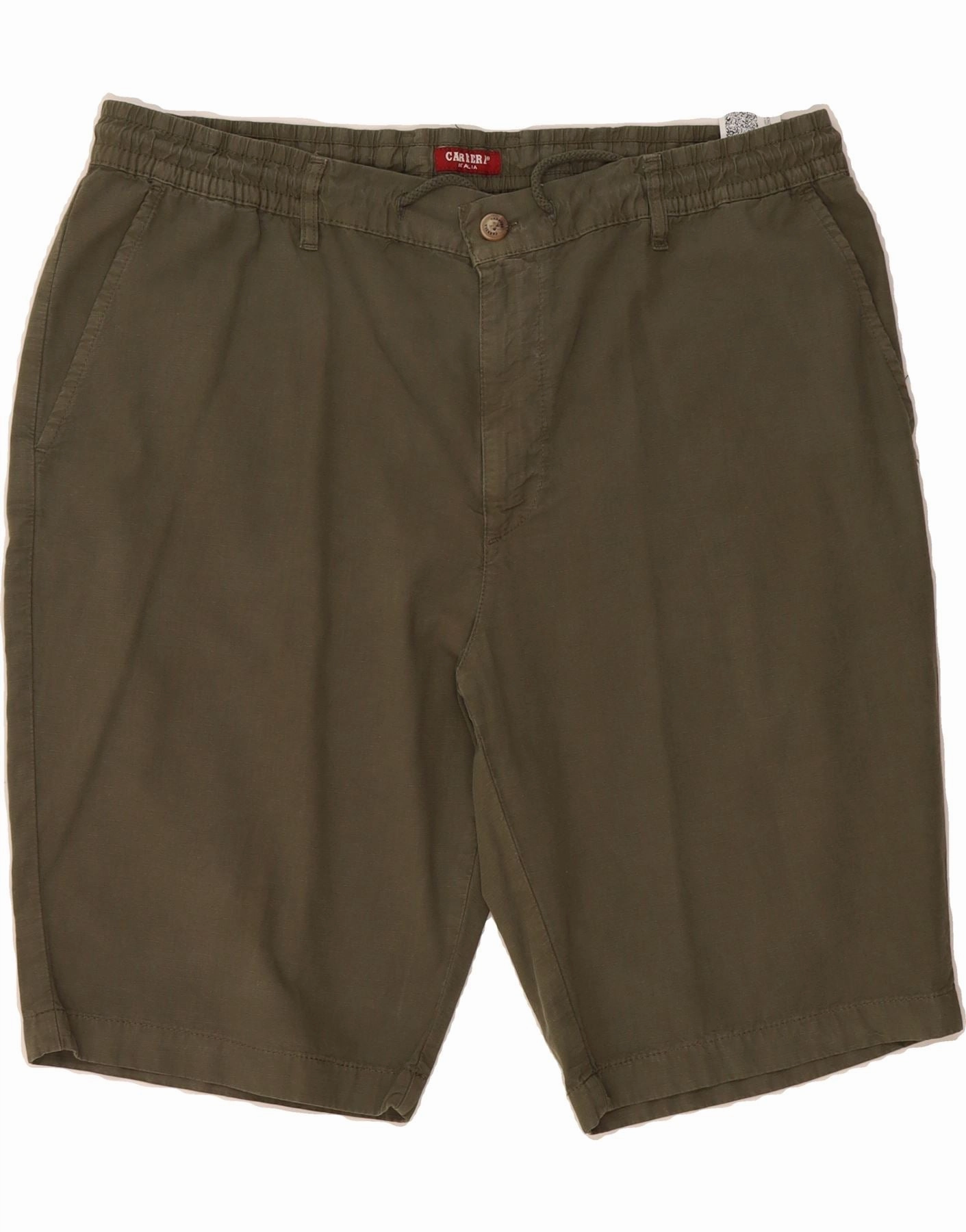 CARRERA Mens Casual Shorts XL W38 Khaki Cotton Microfiber Blend Fabric water sports gear