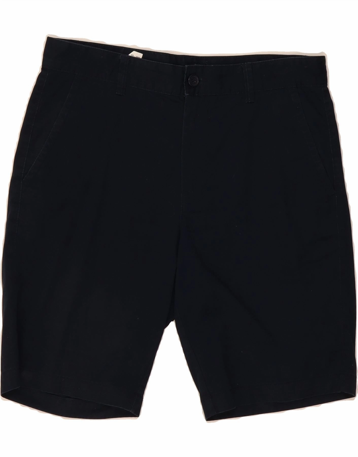 Summer Mood BENETTON Mens Chino Shorts IT 46 Small W34  Navy Blue Cotton