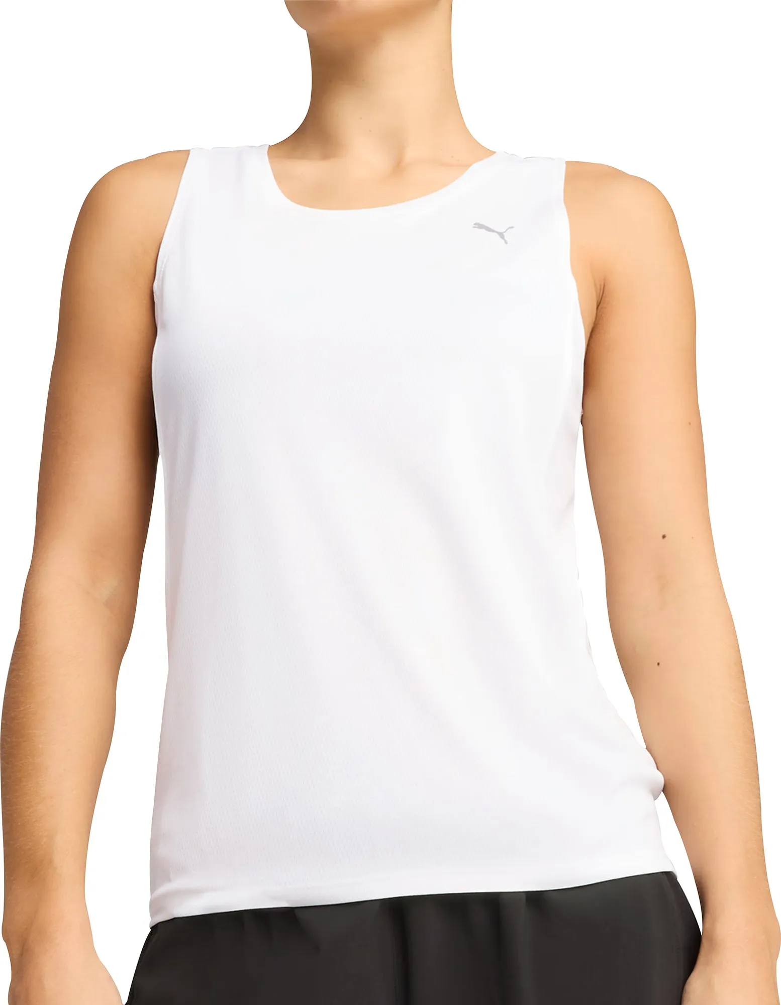 OdorResistantTechnology Puma Velocity Womens Running Vest Tank Top - White
