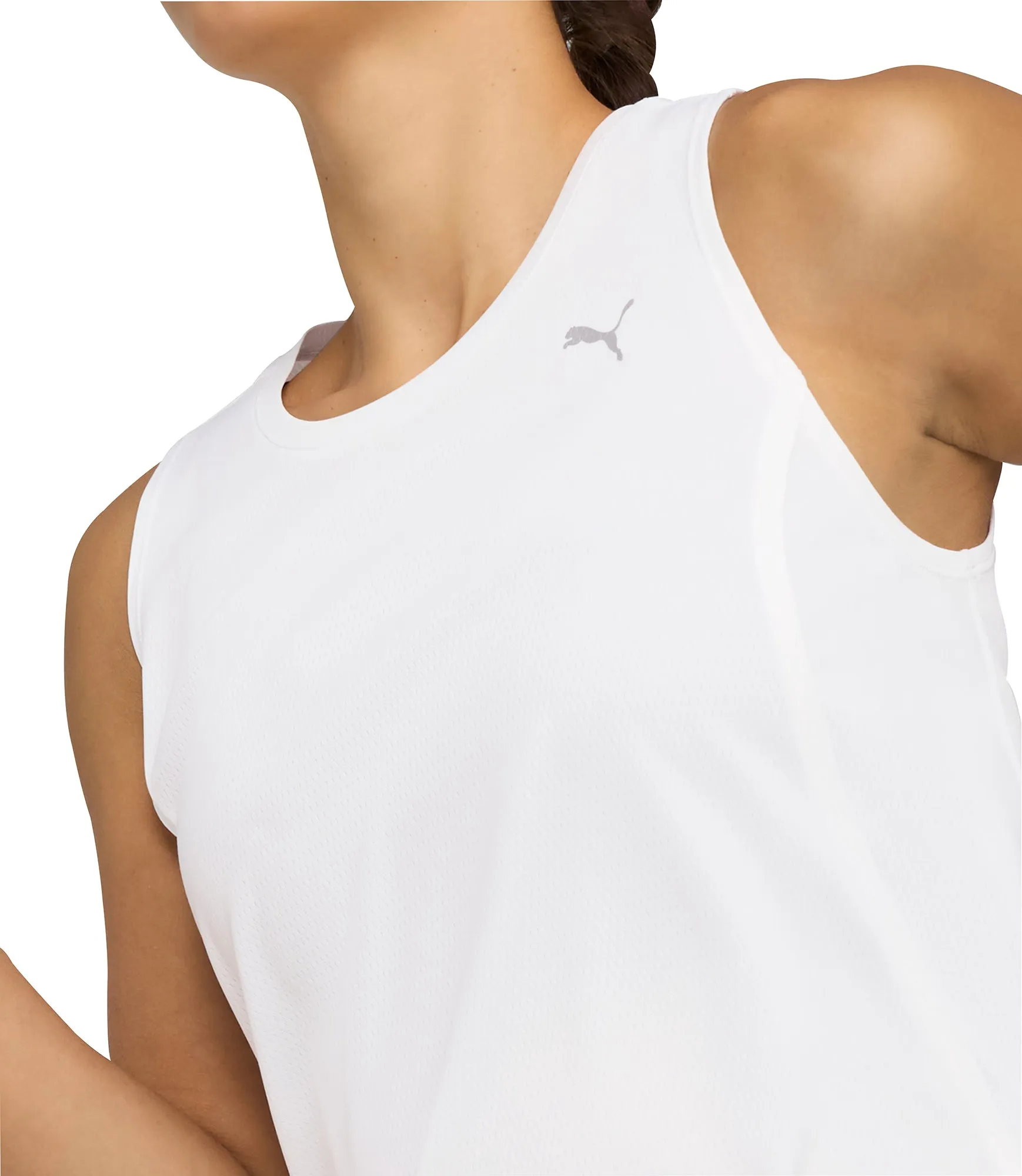 Puma Velocity Womens Running Vest Tank Top - White Running Speed