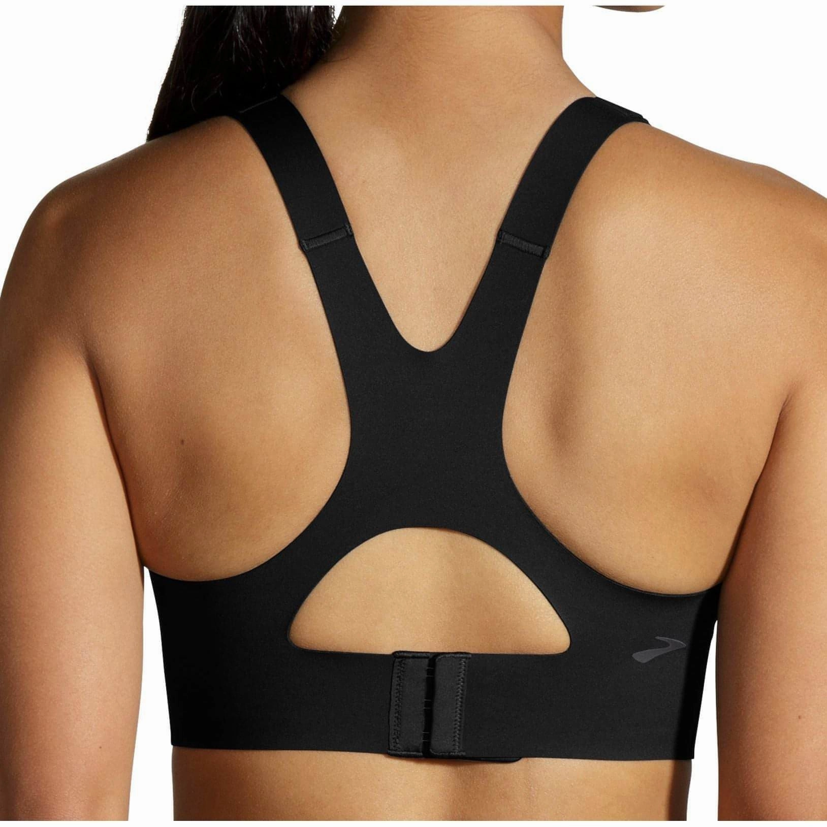 Brooks Dare Racerback Run 2.0 Womens Running Sports Bra - Black Half-sleeved seams