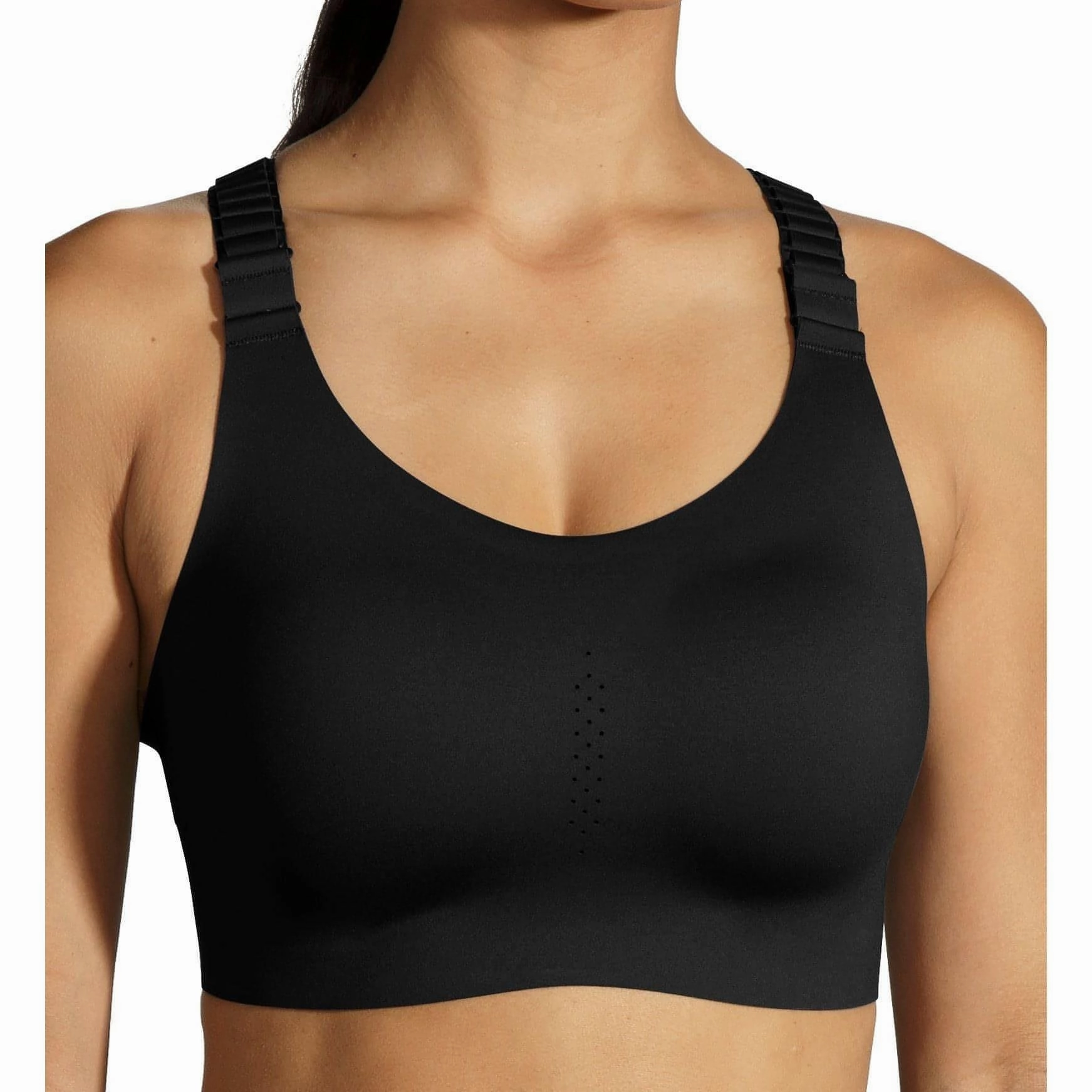 Purple Accessorized Brooks Dare Racerback Run 2.0 Womens Running Sports Bra - Black