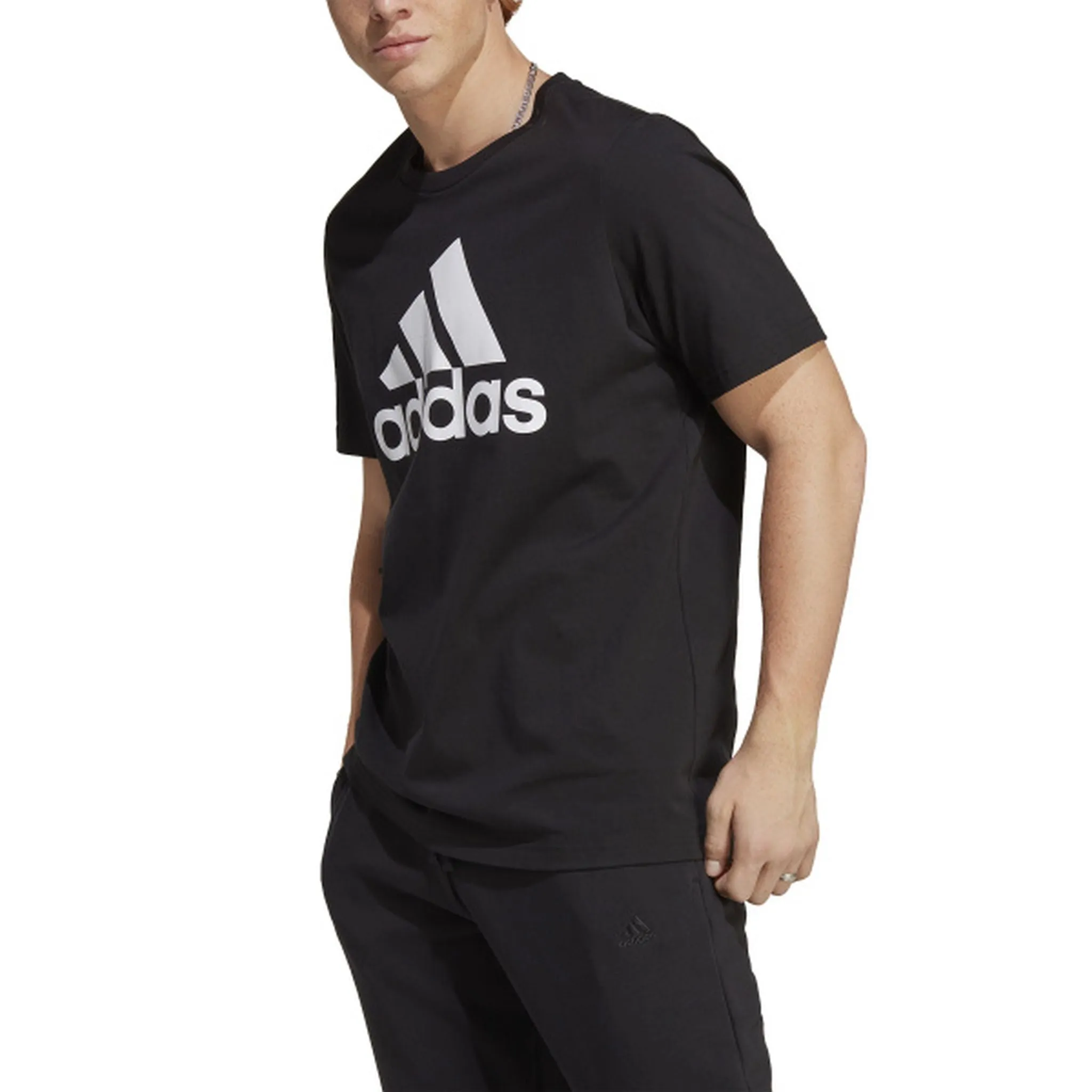 Adidas Mens Big Logo Essentials Tee Travel convenience Durable Knit Structure