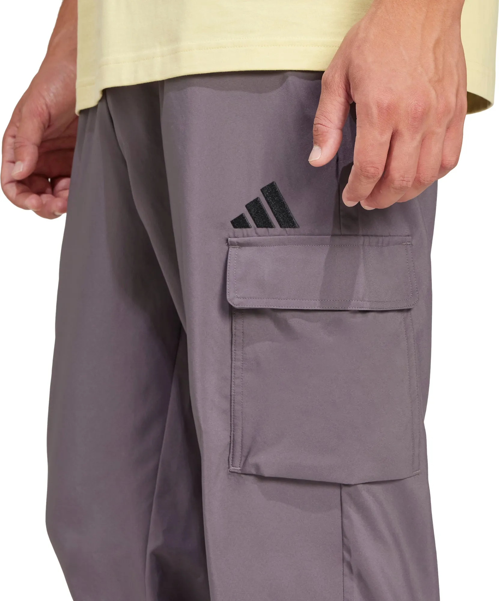 adidas Essentials Small Logo Mens Cargo Pants - Grey Air Flow MoistureWicking