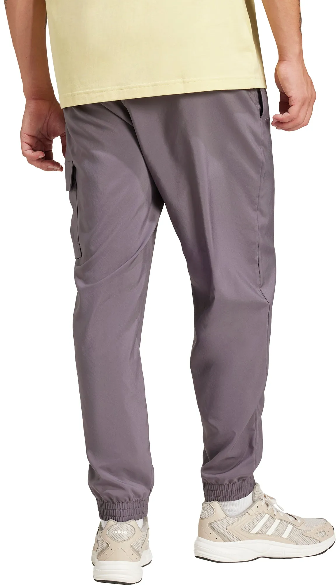 adidas Essentials Small Logo Mens Cargo Pants - Grey Relaxed Comfort Look