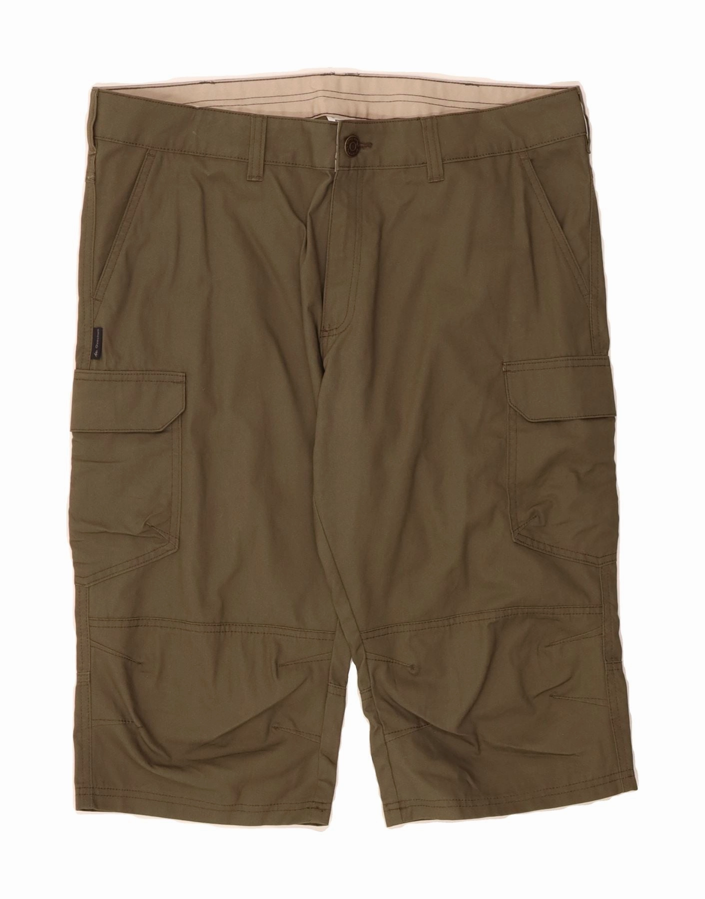 Sport Fit DECATHLON Mens Cargo Shorts Large W36 Khaki Cotton