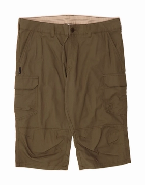 Sport Fit DECATHLON Mens Cargo Shorts Large W36 Khaki Cotton