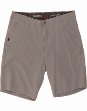 WideLegOpening MeshVentilation DOCKERS Mens Chino Shorts W34 Large Grey Cotton