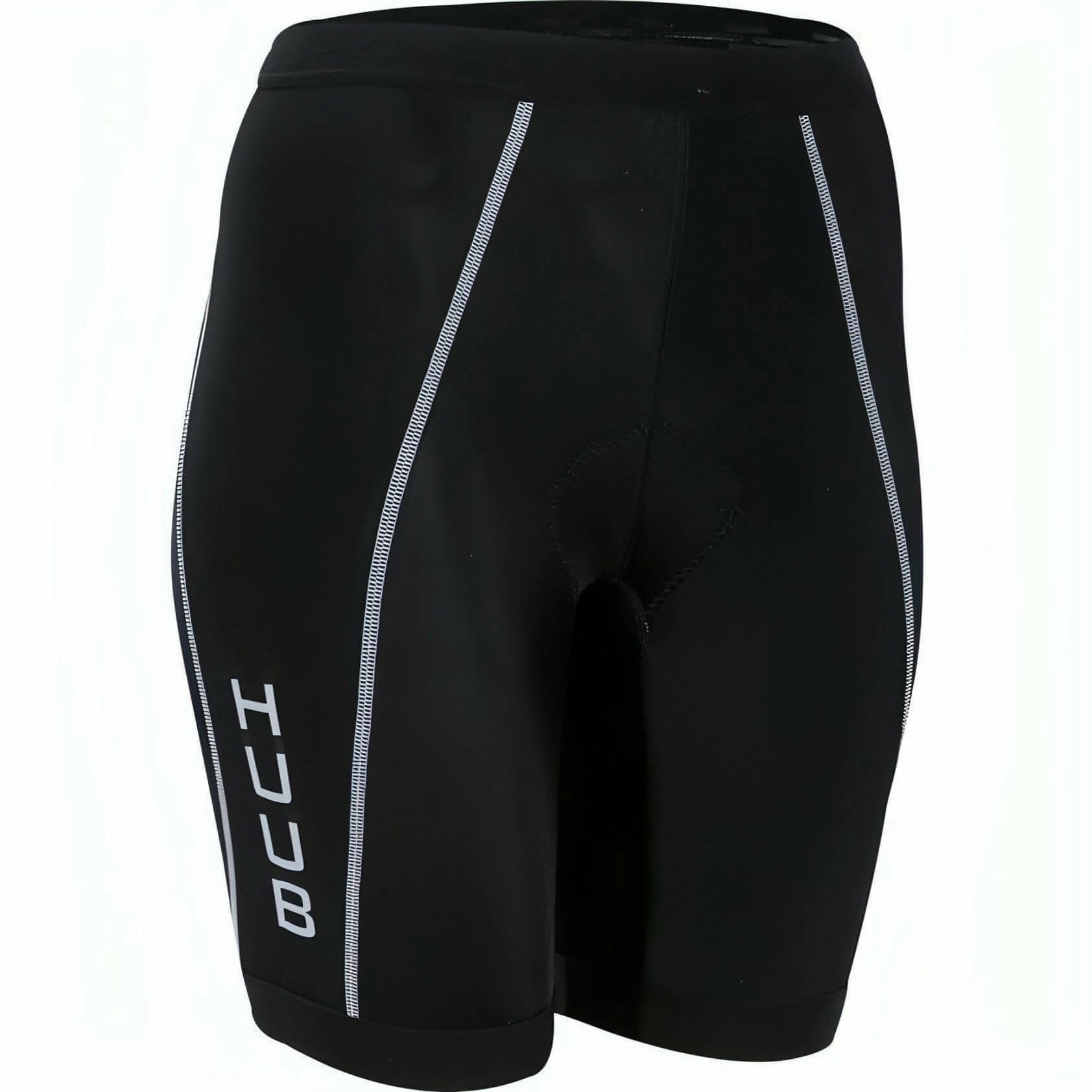 Comfy Style Striped Design HUUB Commit Womens Tri Shorts - Black