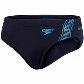 Coastal Attire Speedo Monogram 7cm Mens Swim Brief - Navy