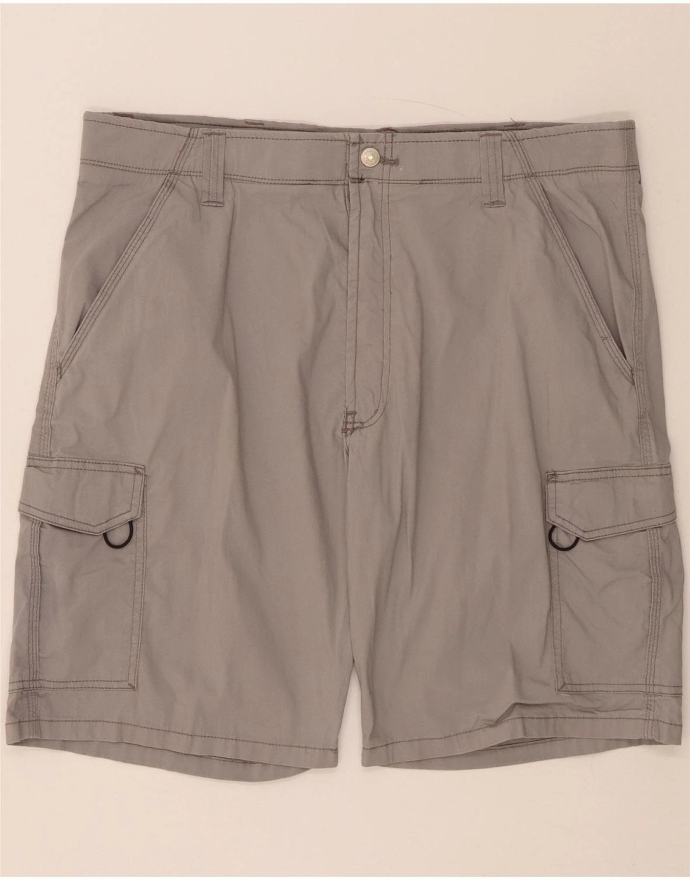 WRANGLER Mens Cargo Shorts W36 Large Grey Cotton Athletic Look Versatile Piece