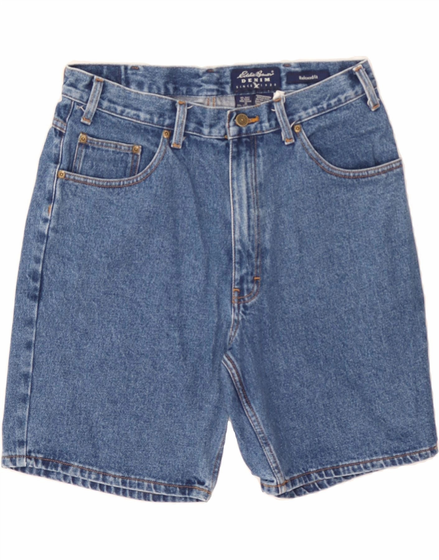 Chill Wear Outdoor Fit EDDIE BAUER Mens Relaxed Fit Denim Shorts W35 Large  Blue Cotton