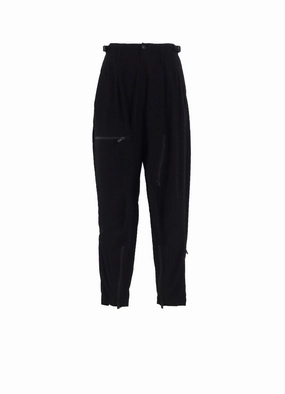 TA/PE CREPE DE CHINE ZIP POCKET PANTS BreathableLining Fashionable Look