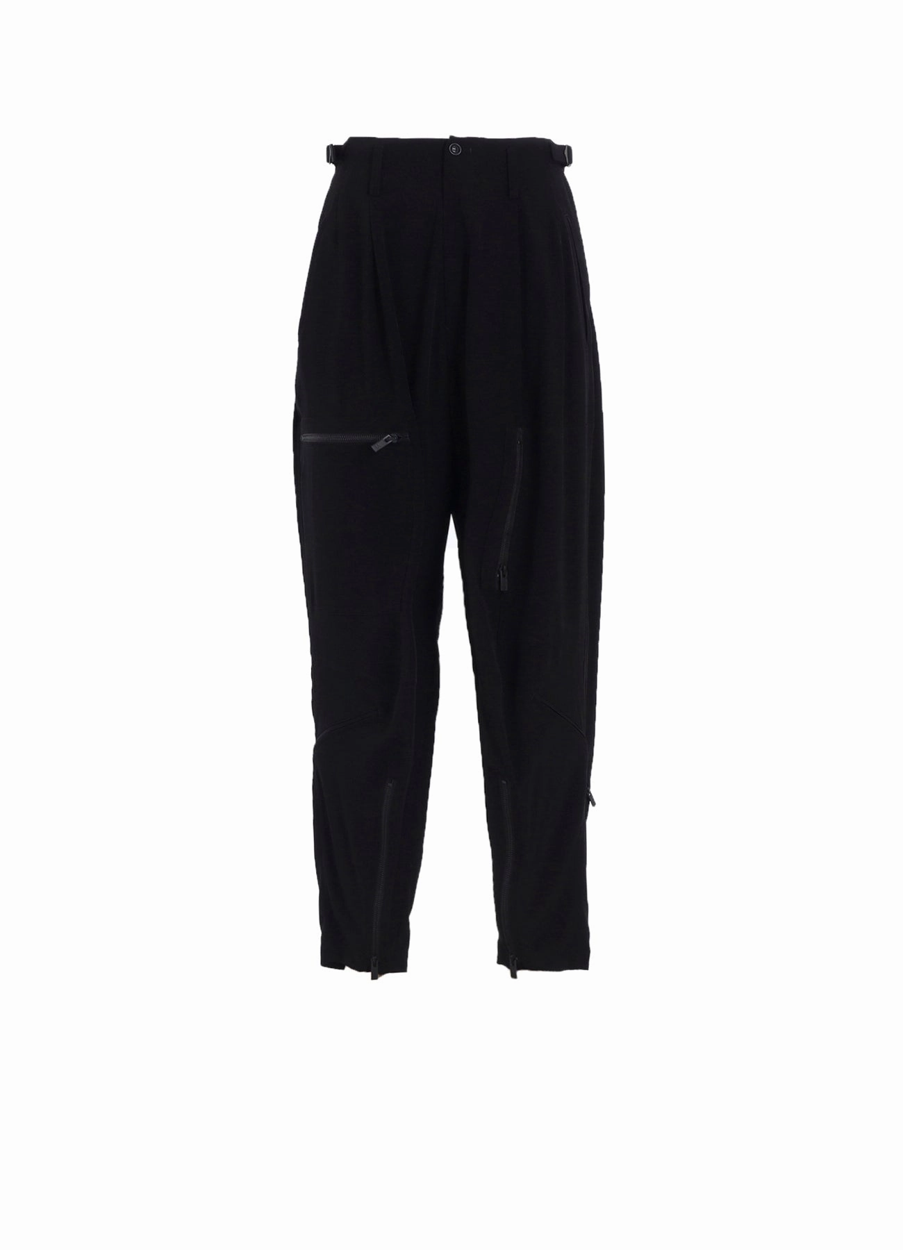 TA/PE CREPE DE CHINE ZIP POCKET PANTS BreathableLining Fashionable Look