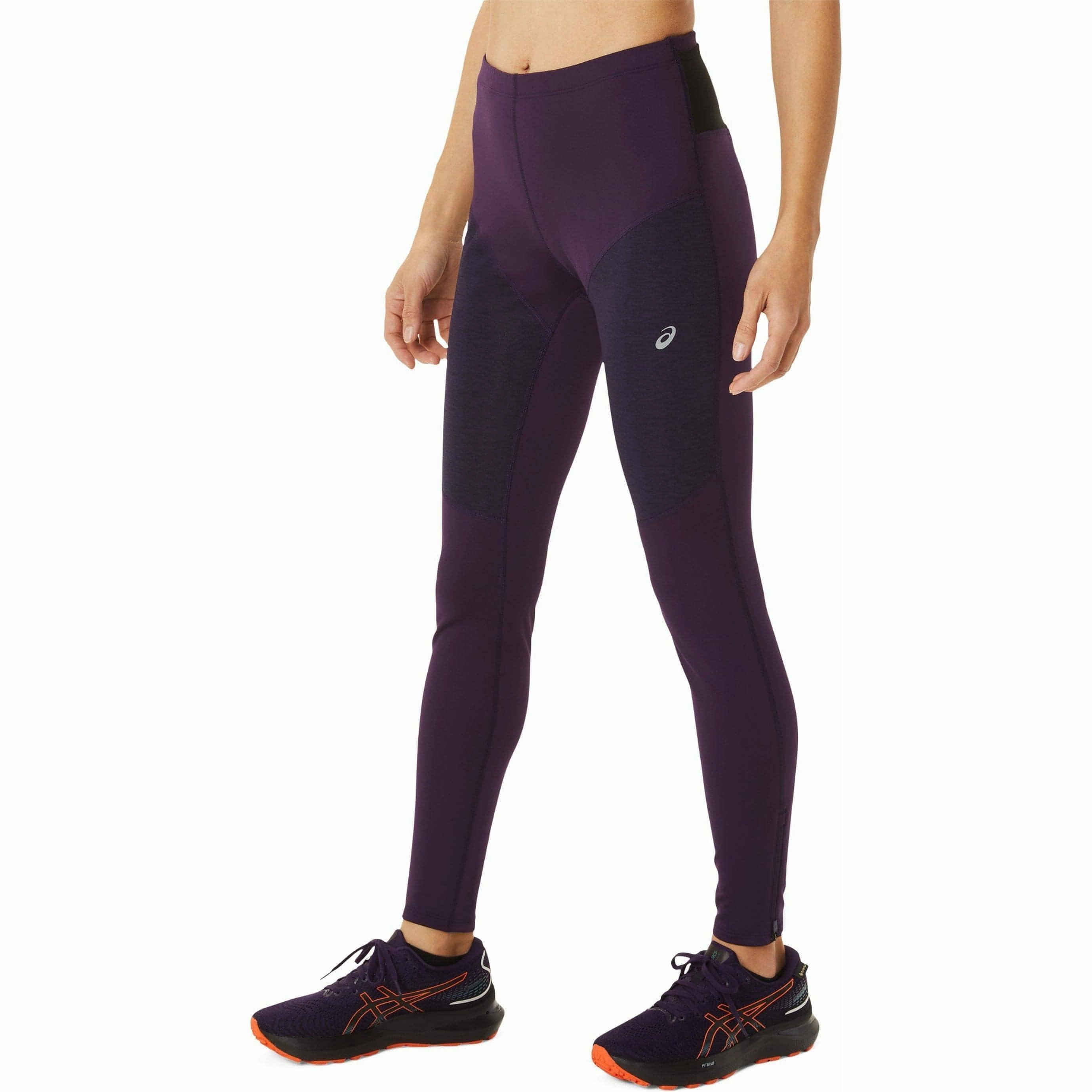 Asics Winter Womens Long Running Tights - Purple Pro Athlete Weekend Trip