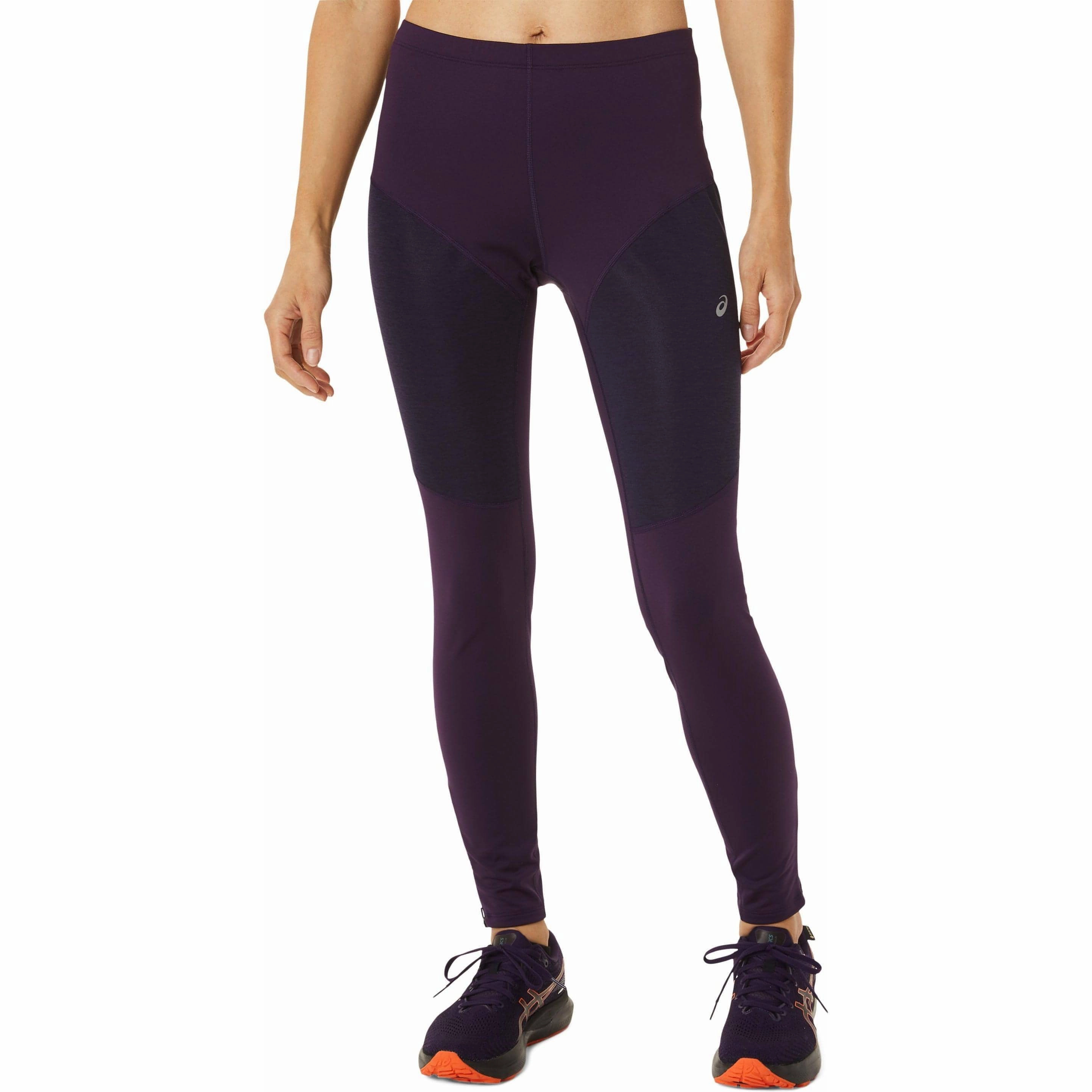 Asics Winter Womens Long Running Tights - Purple Thermal Warm Holiday Outfit Stretch performance