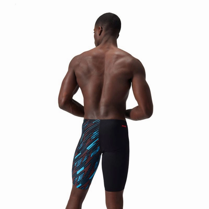 Multi Hook Back Closure Speedo Mens Hyperboom V-Cut Jammer